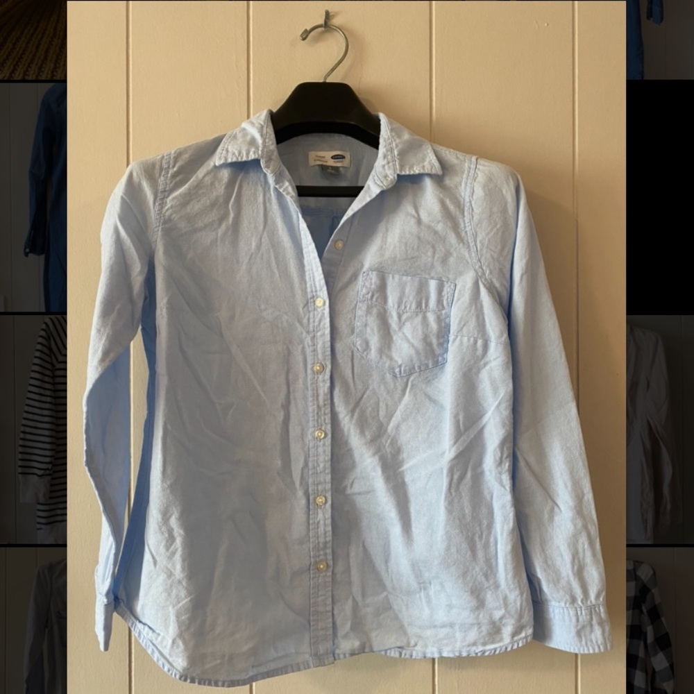 Old Navy Classic Blue Oxford, size S
